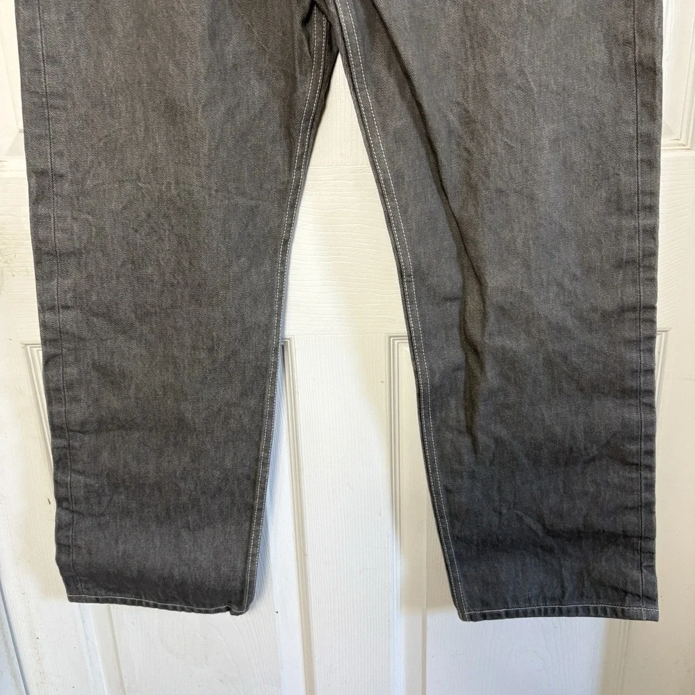 Vtg Y2K Levi's 501 Jeans Straight 38x32 Gray Button Fly Cotton Classic Grunge